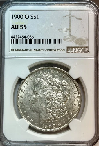 1900 O Morgan Silver Dollar NGC AU 55