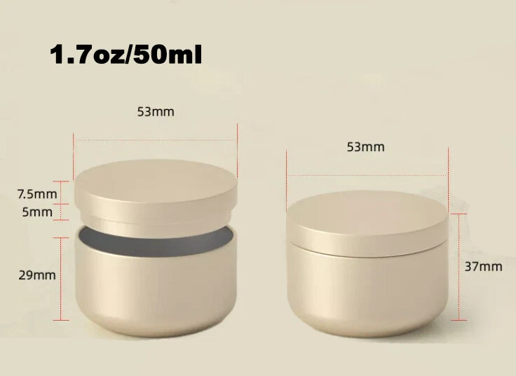 Paquete de 24 latas de velas de 50 ml para hacer velas hágalo usted mismo frascos de contenedor de almacenamiento redondo vacíos Foto 3 de 4