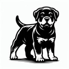 Cute Rottie Rottweiler Puppy Dog Breed Vinyl Sticker Decal
