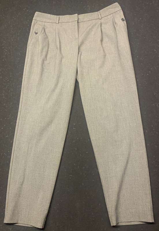 Apt. 9 Medium Gray Dress Slacks Pants 10 Front Button Pocket Zip Clasp Button