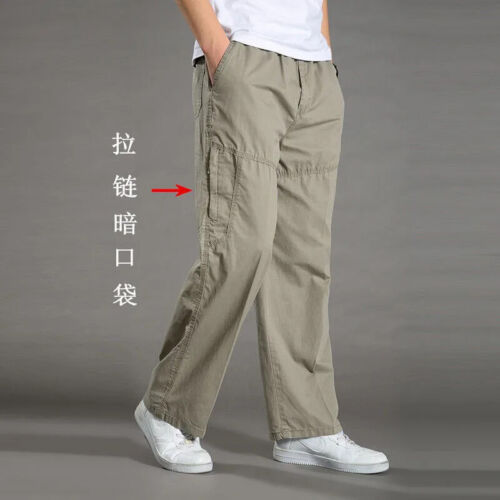 Herren Cargohose Sommer Frühling Baumwolle Arbeitskleidung Neu Große Größe 6XL Freizeit - Bild 41 von 42