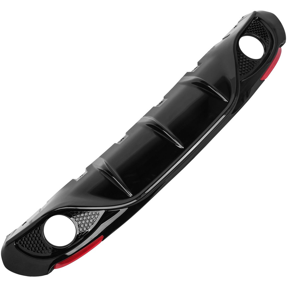 Passt für Alfa Romeo Giulia 952 Glanz Schwarz Heckdiffusor+Endrohr  