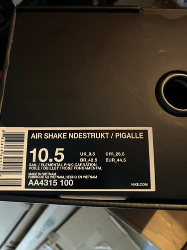DS NIKE 2017 PIGALLE X AIR SHAKE NDESTRUKT AA4315 100 SAIL 9.5 - 11 MAX FORCE 1 - Picture 5 of 5