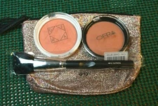 Ofra Powder Bellini Blush & Format Blush/Bronzer Crown Brush & Bag