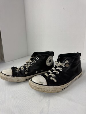 Black Leather Converse Chuck Taylor All Star Size 5.5