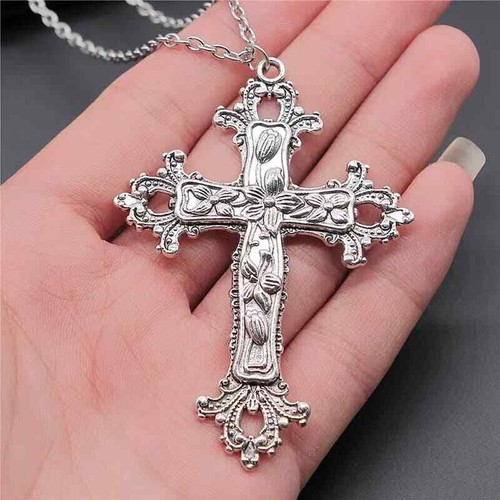 925 Sterling Silver Christian Jesus Christ Cross Catholic Crucifix Necklace