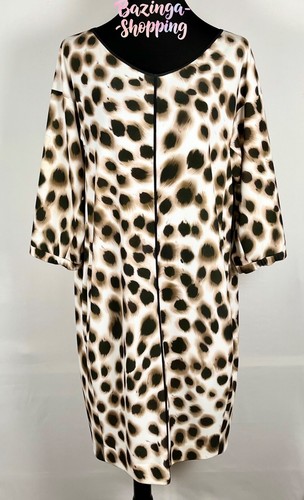 🌿 Extravagantes Designer Kleid Marc Cain creme schwarz Leo modern chic N4 🌿 - Bild 4 von 10