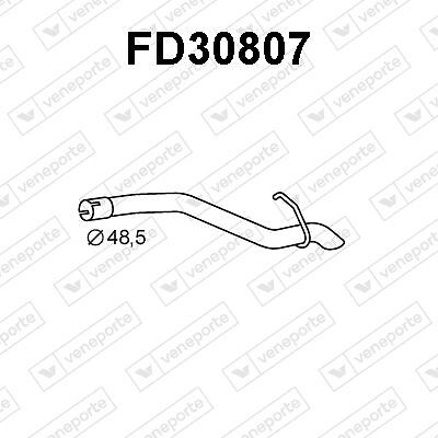 Tuyau d'échappement pour Ford Focus II et C-Max 1.6 1.8 essence en acier