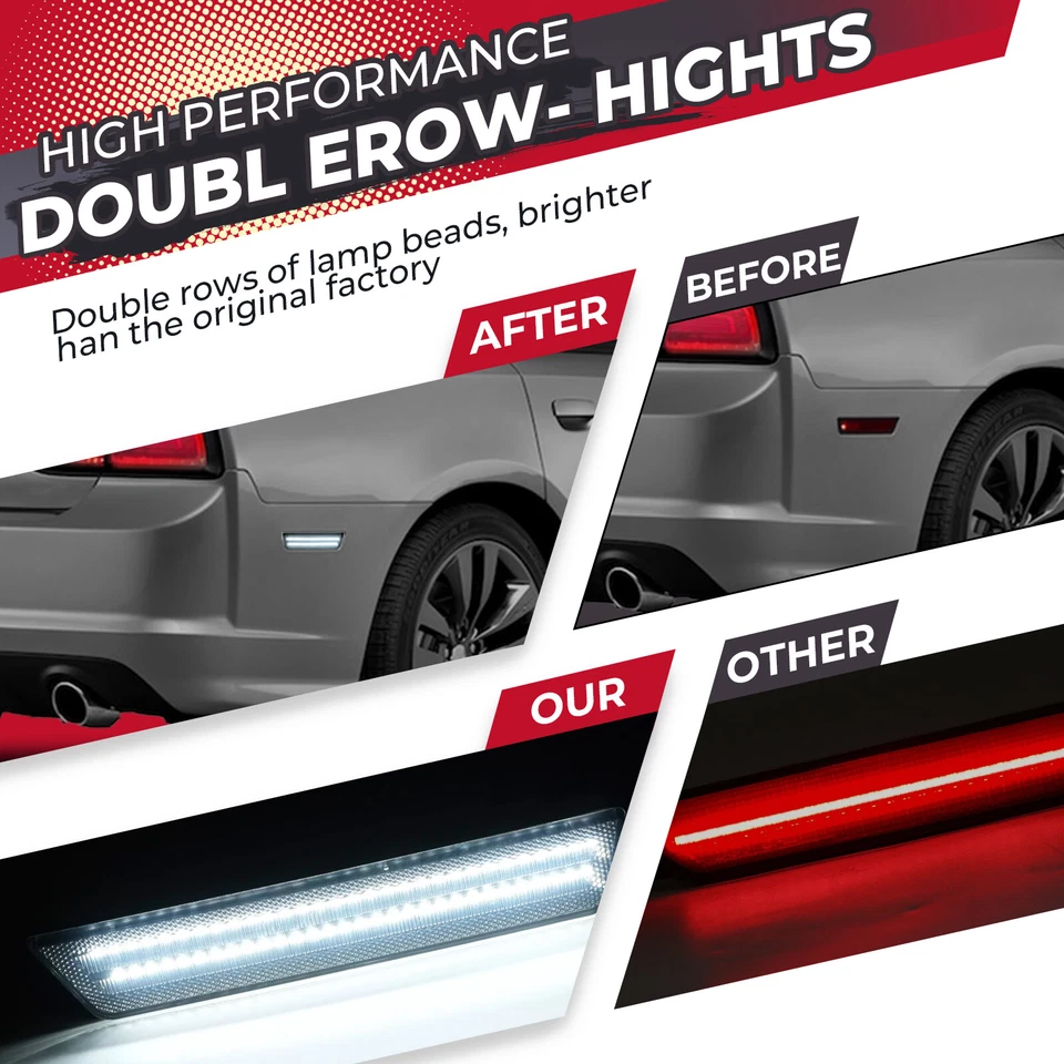 For Dodge Challenger 2008-2014 & Dodge Charger 2011-2014 Rear Side Marker Lights - Image 4 of 4