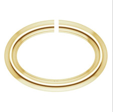 14k 4.5x6.5mm OD 3x5mm ID OVAL Solid Yellow Gold 20ga gauge OPEN Jump Ring USA