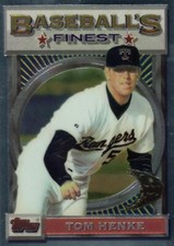 TOM HENKE FINEST SILVER BASE TEXAS RANGERS #164 1993 93 TOPPS