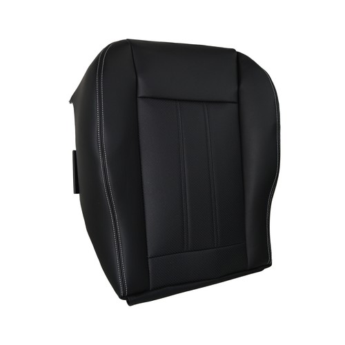Black For Dodge Grand Caravan 2008 -2020 Front Driver Bottom Leather Seat Cover - Picture 2 of 7
