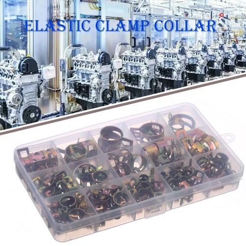 115 Pcs Fuel Line Hose Tubing Spring Clips Clamps Assortment Kit for D