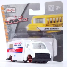 Maisto Fresh Metal City Service Vehicles Ambulance Emergency Medical Services
