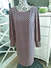 loft floral long sleeve dress shift dress with tie belt