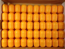 50 pustych kapsułek na jajka niespodziane pomarańczowe - rękodzieło, tombola, ślub