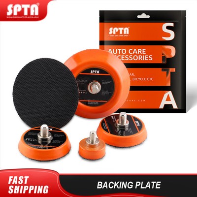 SPTA 1/2/3 Inch M6 Thread Backing Plated Pad Hook Loop for DA Air Power Tools