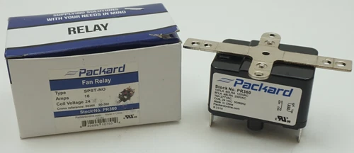 Packard SPST-NO Switching Fan Relay, 24 Coil Voltage, 18 Resistive Amps, PR360