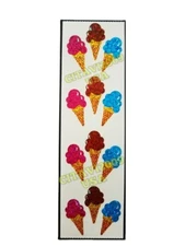 HAMBLY STUDIOS PRISMATIC VINTAGE STICKERS ICE CREAM CONE - FOOD COLLECTIBLE RARE