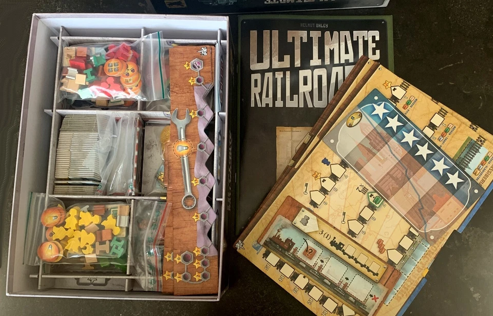 Ultimate Railroads Big Box Collection Z-Man Games - 100% Complete - Open Box NM - Image 2 of 4