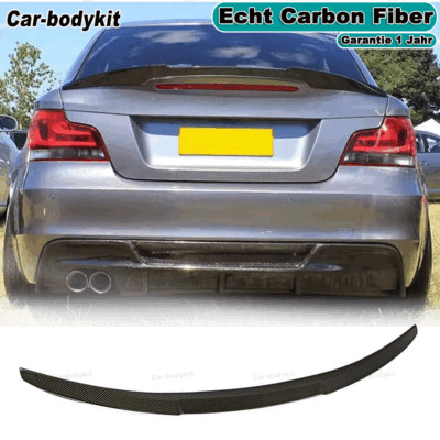 Carbon rear spoiler wing spoiler lip fits BMW E82 120i 125i 135i coupe 