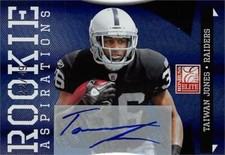 Taiwan Jones autographed Football Card 2011 Donruss Elite Rookie Aspirations 193