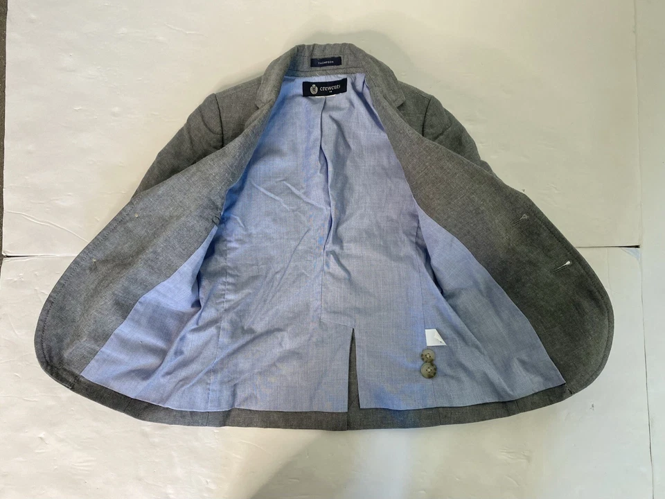 Blazer Thompson Crew Cuts y camisa manga larga frontal botón azul niños talla S Foto 2 de 4