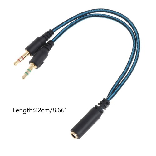 Headphone Splitter for Computer 3.5mm Female to 2 double 3.5mm Male braide Cable - Bild 8 von 8