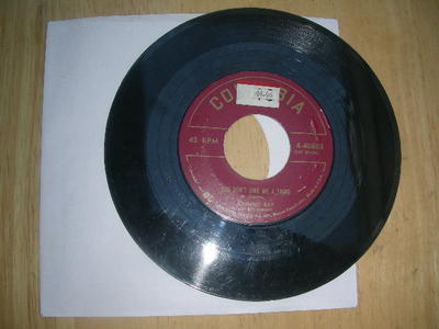 45 Johnny Ray ''Look Homeward Angel/ You Don't Own Me A Thing'' Columbia VG