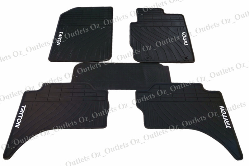 Waterproof Rubber Floor Mats Tailor Made Mitsubishi Triton 2006 2015 Dual Cab eBay