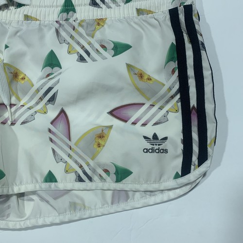 Adidas Originals White Pharrell Williams trifoil Surf Print Shorts Size Small - Picture 7 of 14