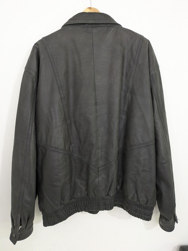 Vintage Lederjacke UK 46" dunkelgrau Bomber C&A Canada - Bild 5 von 14
