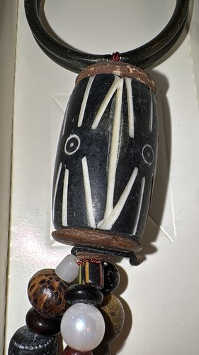 Pier 1 Tribal Style 4 Recycled Glass/ Wood Metal Napkin Ring Holders Multicolor - Picture 9 of 19