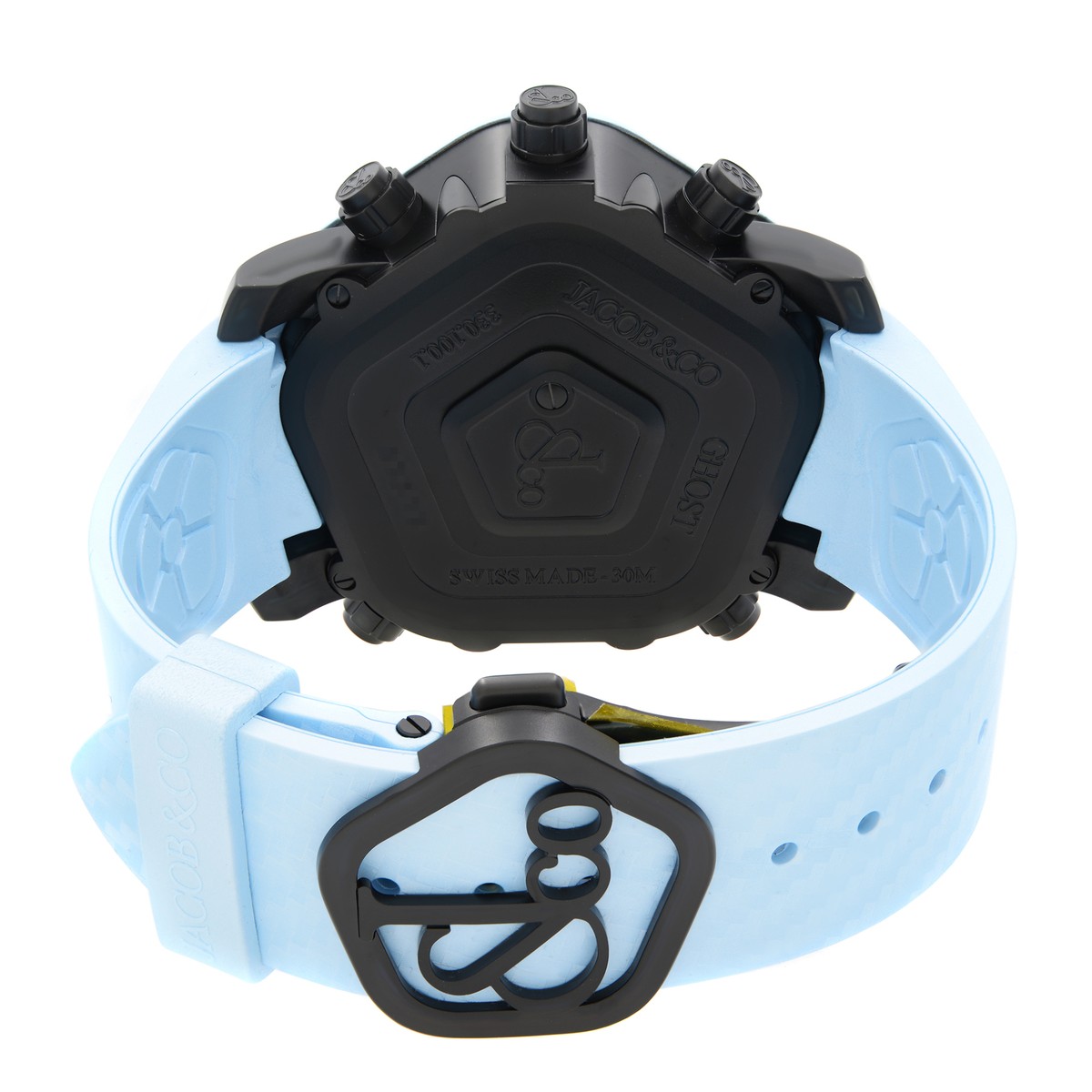 Jacob & Co. Ghost 5 Time Zone Carbon Bezel Blue Mens Watch Jacob & Co. Ghost 5 Time Zone Carbon Bezel Blue Mens Watch