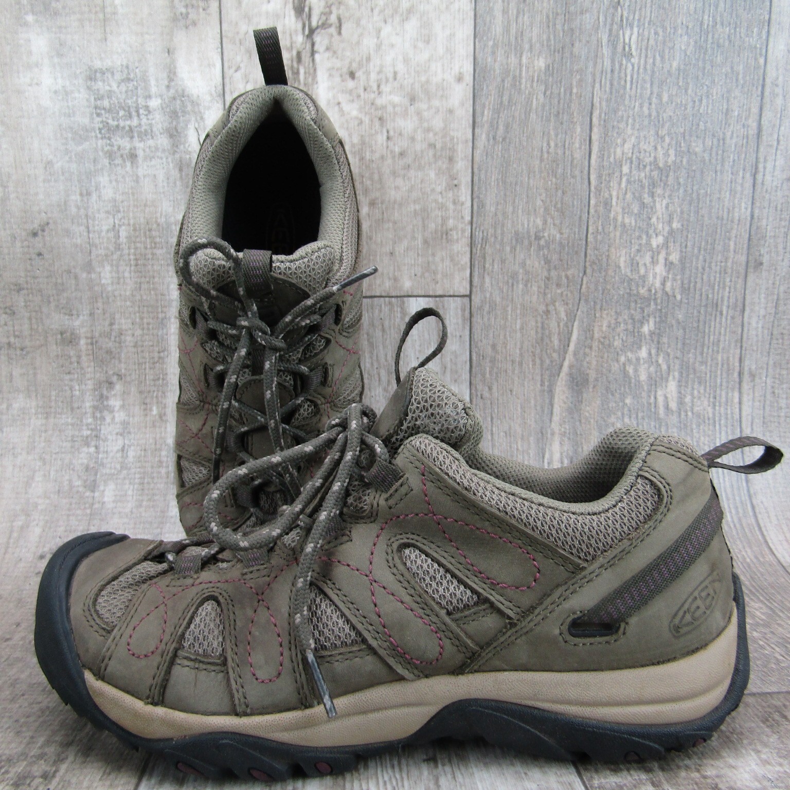 Scarpe da trekking Keen Shasta donna taglia 7 impermeabili pizzo marrone