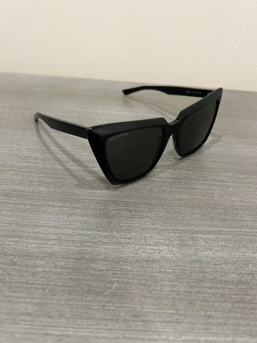 Balenciaga Women's Sunglasses 55 mm BB0046S 001 Black Grey - Picture 2 of 6