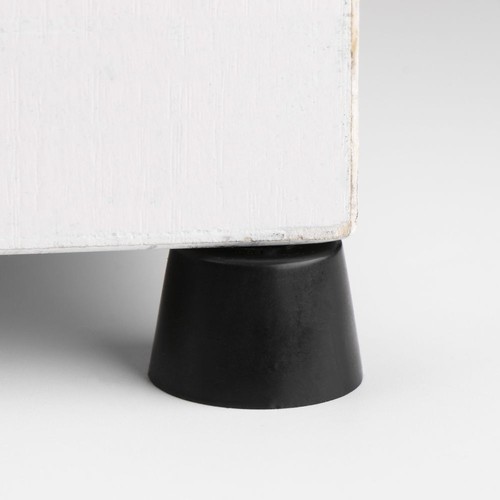 10 pcs Furniture Slip Feet Black Speaker Bed Table Box Tapered Rubber Protection - Picture 9 of 36