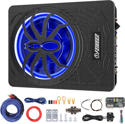 2025 10'' 1200W Underseat Subwoofer with LED Lights & Deep Bass Enhancement