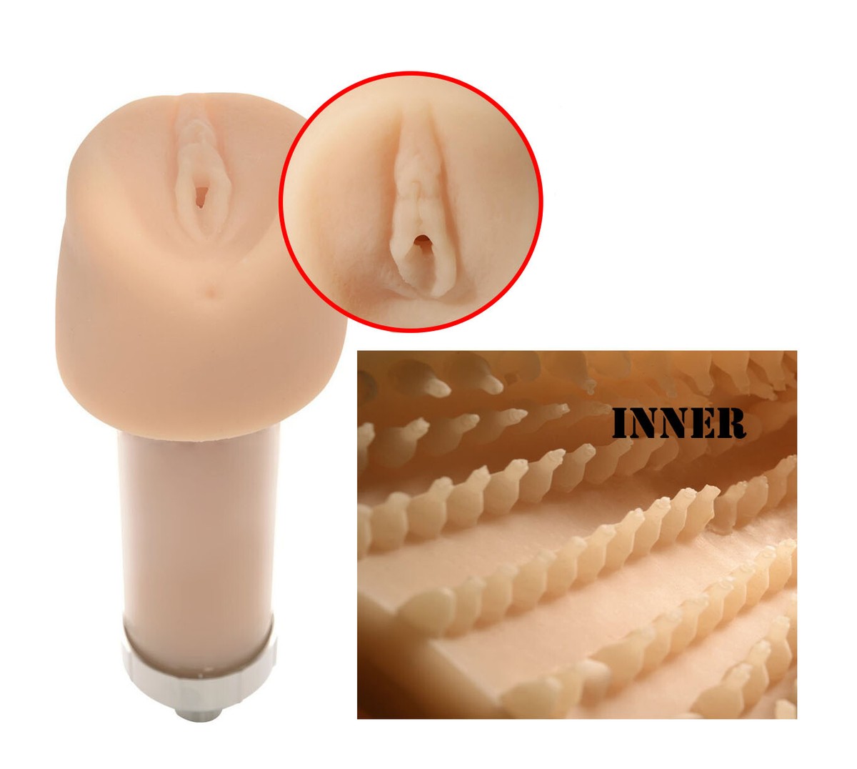 LoveBotz Realistic Feeling Pussy Sex Machine Masturbator Attachment Men  Stroker | eBay