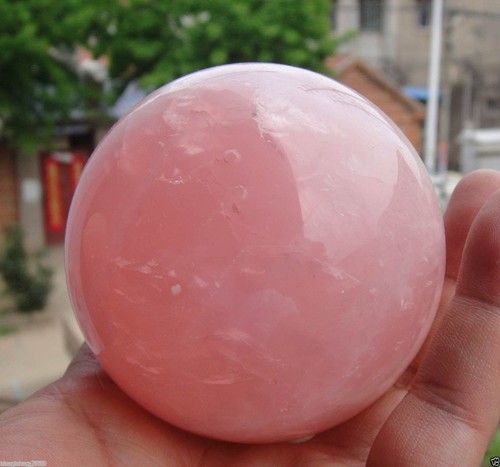 Natural Pink Rose Quartz Magic Crystal Healing Ball Sphere 70MM + Stand - Picture 1 of 3