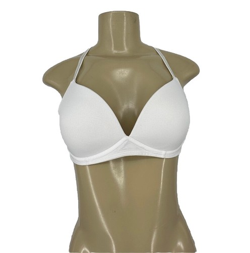 So Intimates 36A Women Wireless Bra White Adjustable Straps 1-2