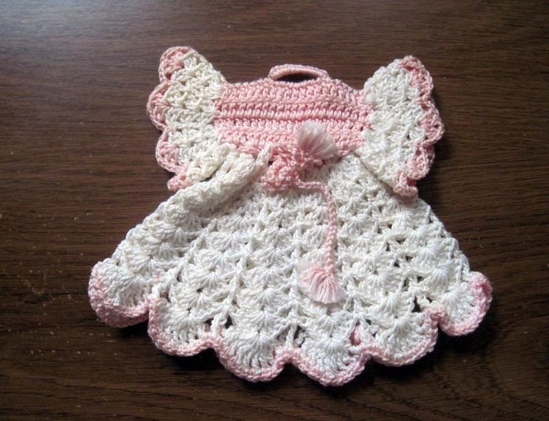VINTAGE 1940's CROCHETED POTHOLDER 