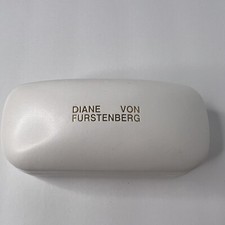 New Diane von Furstenberg DVF Eyeglasses Sunglasses White Hardshell Case