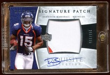 BRANDON MARSHALL EXQUISITE BASE RC AUTO PATCH /225  BEARS SUPERSTAR WR  HOT RC