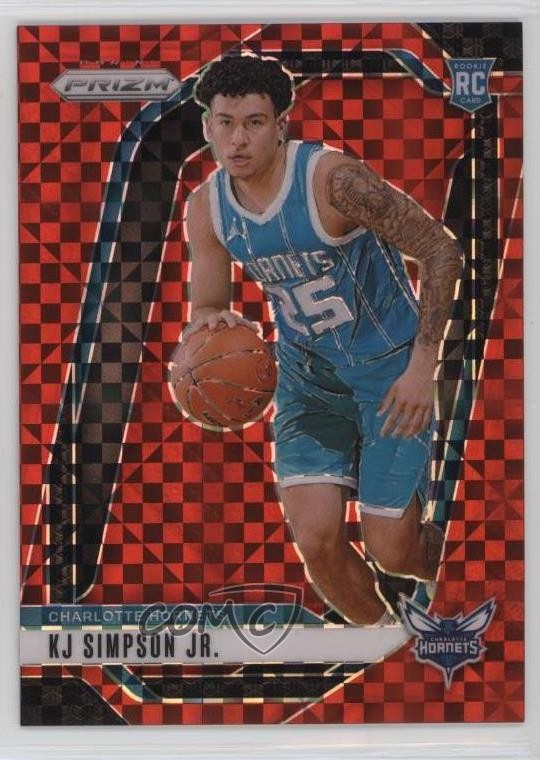 2024-25 Panini Prizm Red Power Prizm 32/75 KJ Simpson Jr #247 Rookie RC