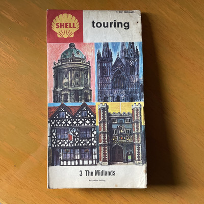 Vintage 1960 s Shell Touring Road Map No.3 The Midlands FREE UK Postage