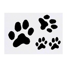 4 x 'Pawprint' Temporary Tattoos / Transfers TO00052701 