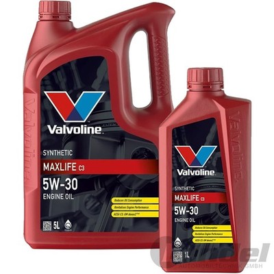 1x5L+1x1L VALVOLINE MAXLIFE C3 5W-30 MOTORÖL passend für BMW LL04 MB 229.51/.31