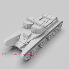 3D Printed 1/72/87 Soviet BT-4 Twin-Turret Tank Unpainted Model Kit