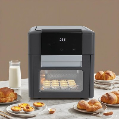 12 L/2,64 Gallon Mini-Ofen Rechteckig Heißluftofen Tischgerät Heißluftfritteuse